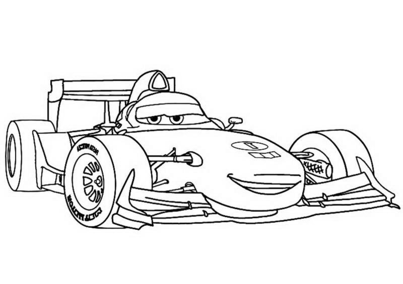 Раскраска Тачки 2 Франческо Бернулли