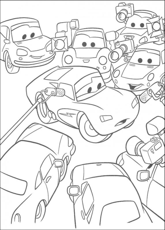 Картинки Тачки 2 молния Маквин раскраска