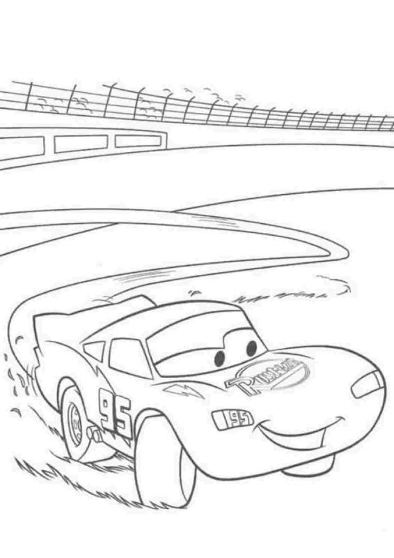 Молния Маккуин раскраска