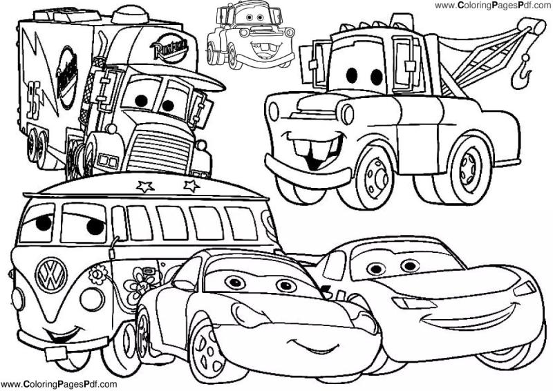 Раскраска молния Маквин и метр