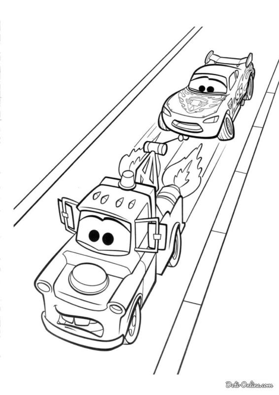 Маккуин и Мэтр раскраска