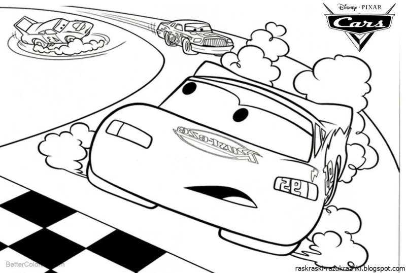 Раскраски Тачки Маккуин