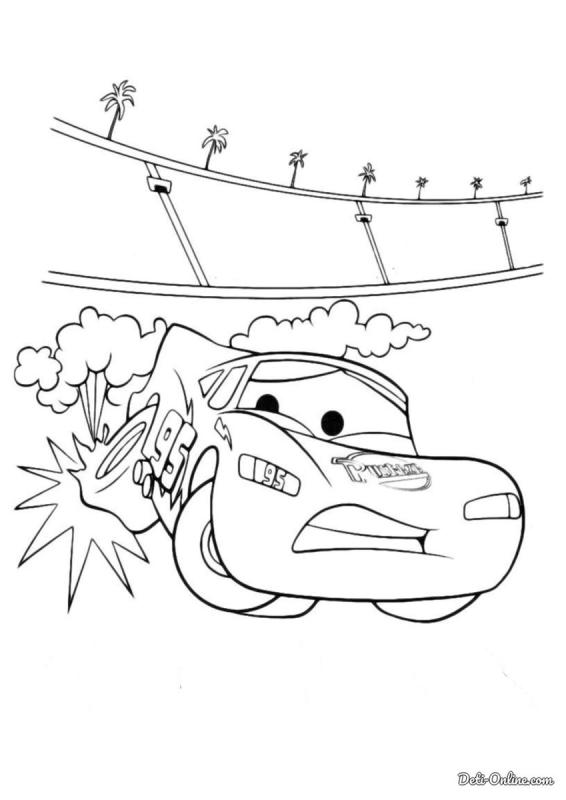 Тачки молния Маккуин раскраска