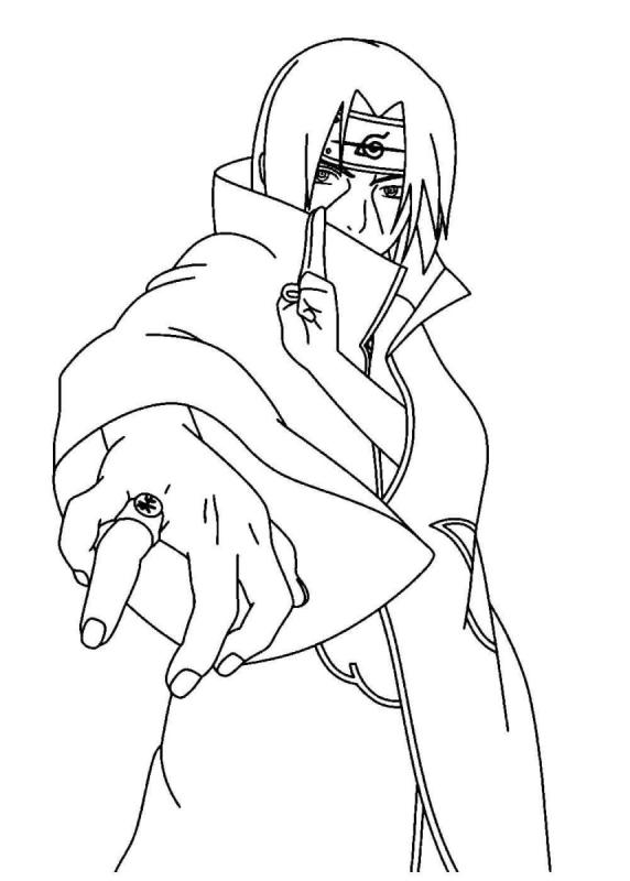 Аниме для срисовки Наруто Саске