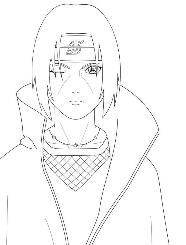 Наруто раскраска Итачи Учиха