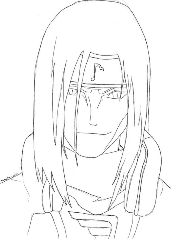 Саске Учиха для срисовки