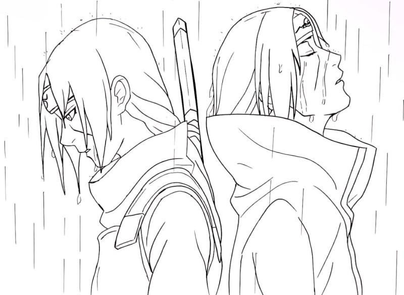 Итачи Анбу раскраска