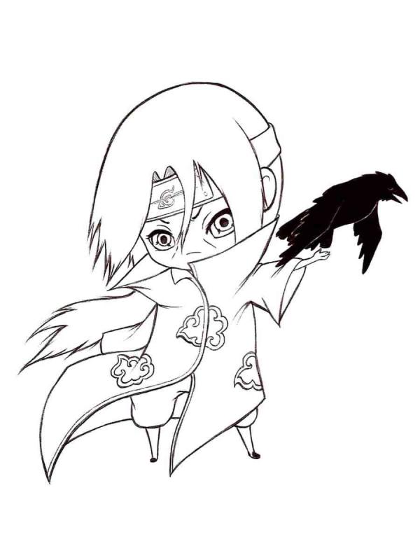 Раскраска Итачи Акацуки