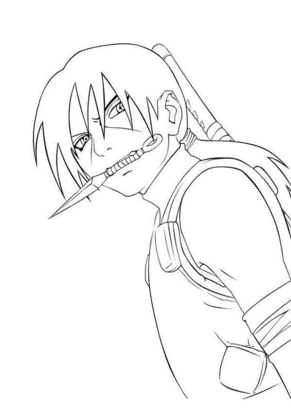 Итачи Анбу раскраска