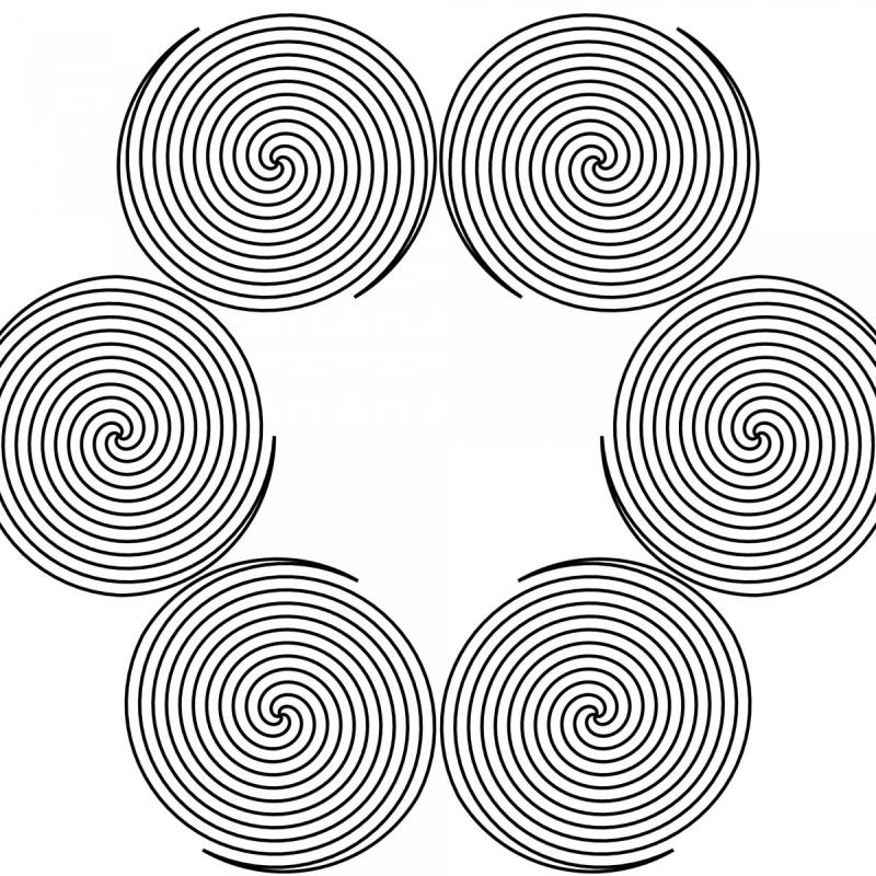 Раскраска спираль