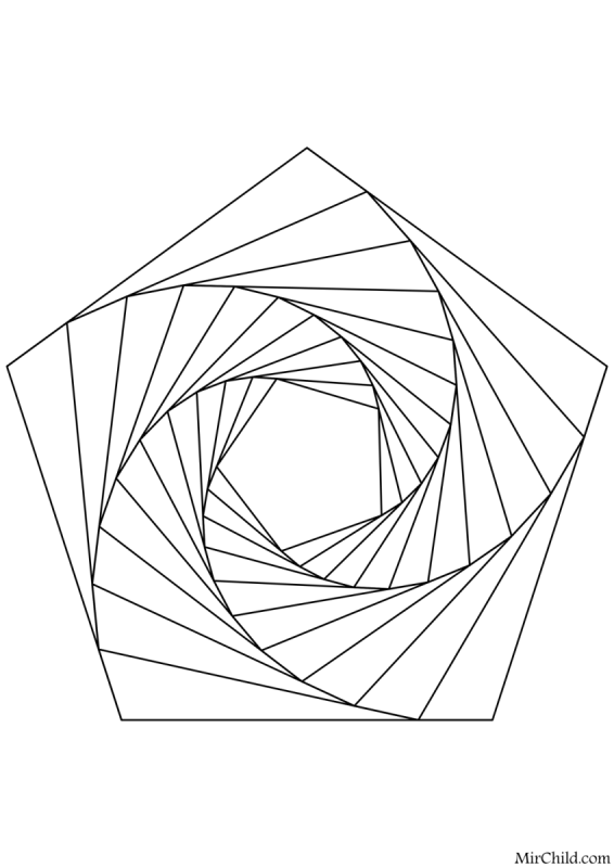 Спираль трафарет