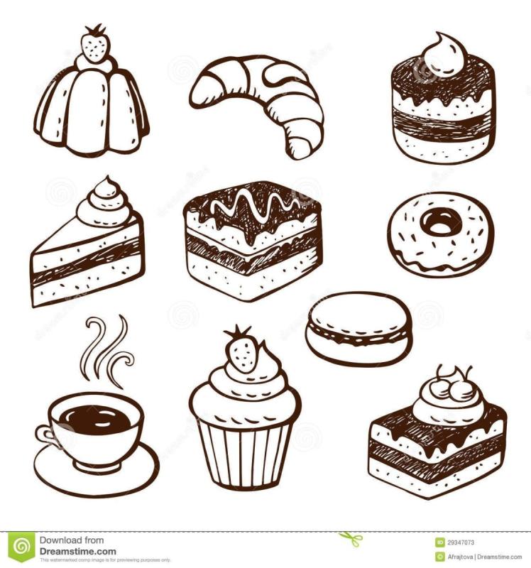 Выпечка эскиз