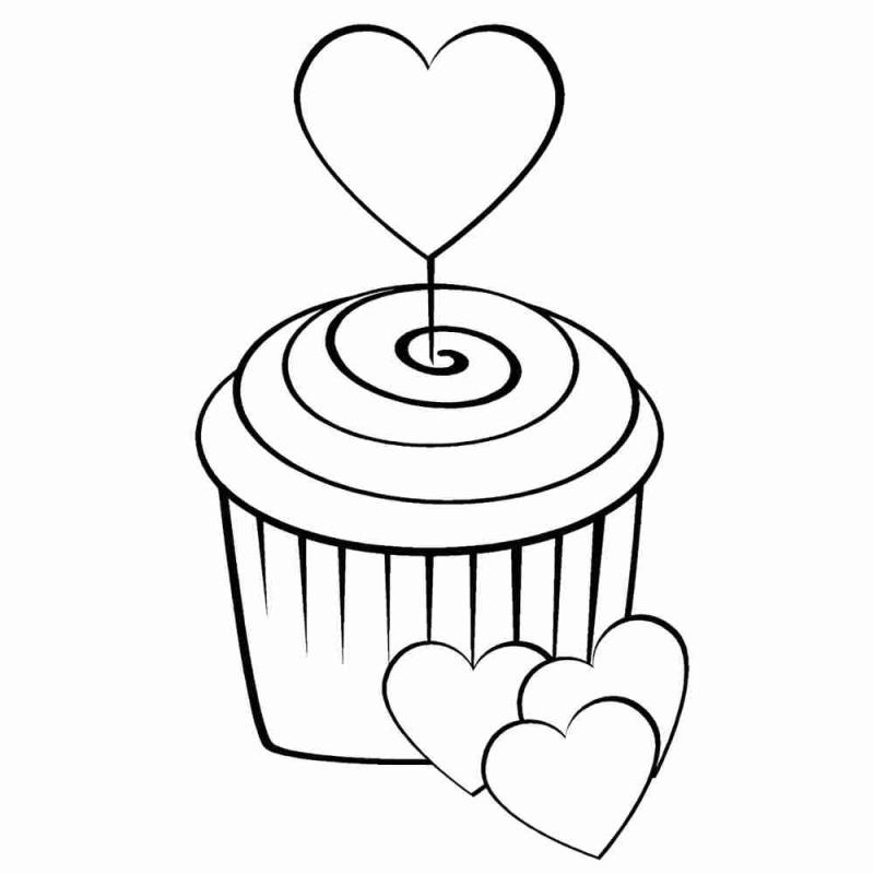 Раскраски тортики и пирожные