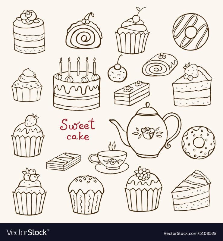 Кейк рисунок линией