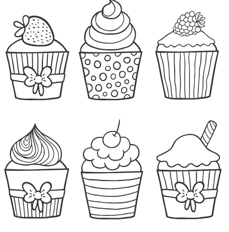 Раскраска кексики