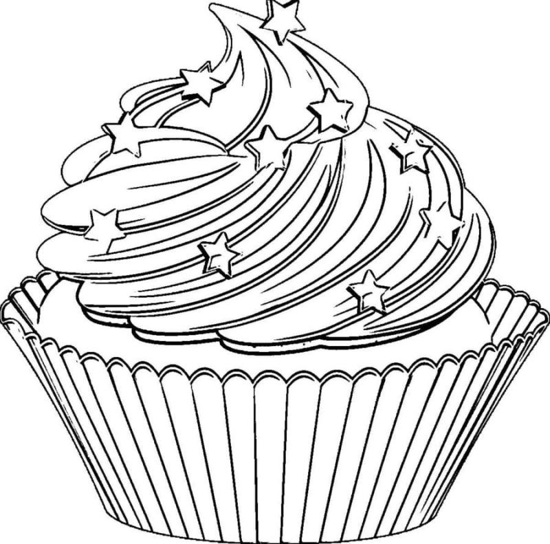 Капкейки для срисовки карандашом