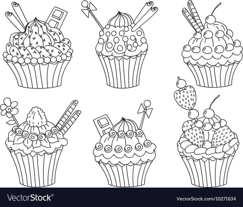 Раскраски для девочек 6 лет капкейки