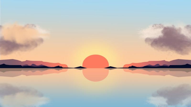 Восход мультяшный