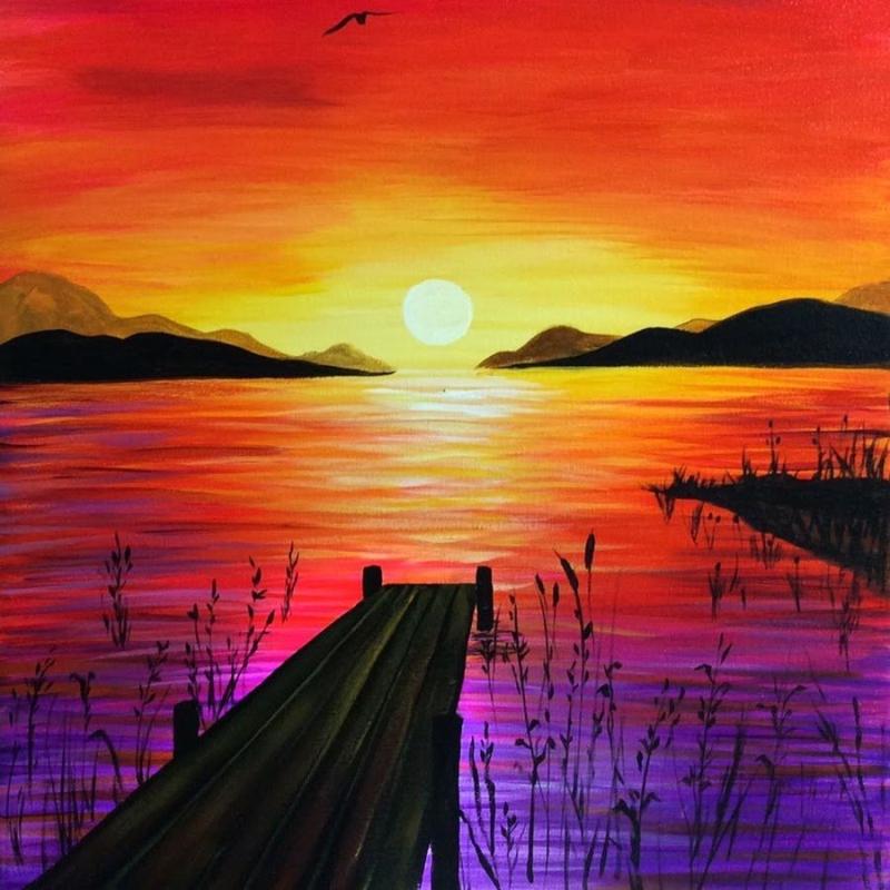 Закат красками