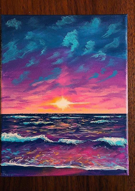 Закат красками