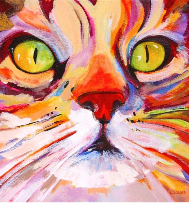 Кошка акрилом