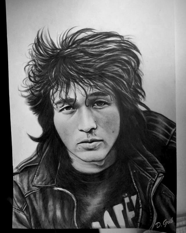 Виктор Цой шарж