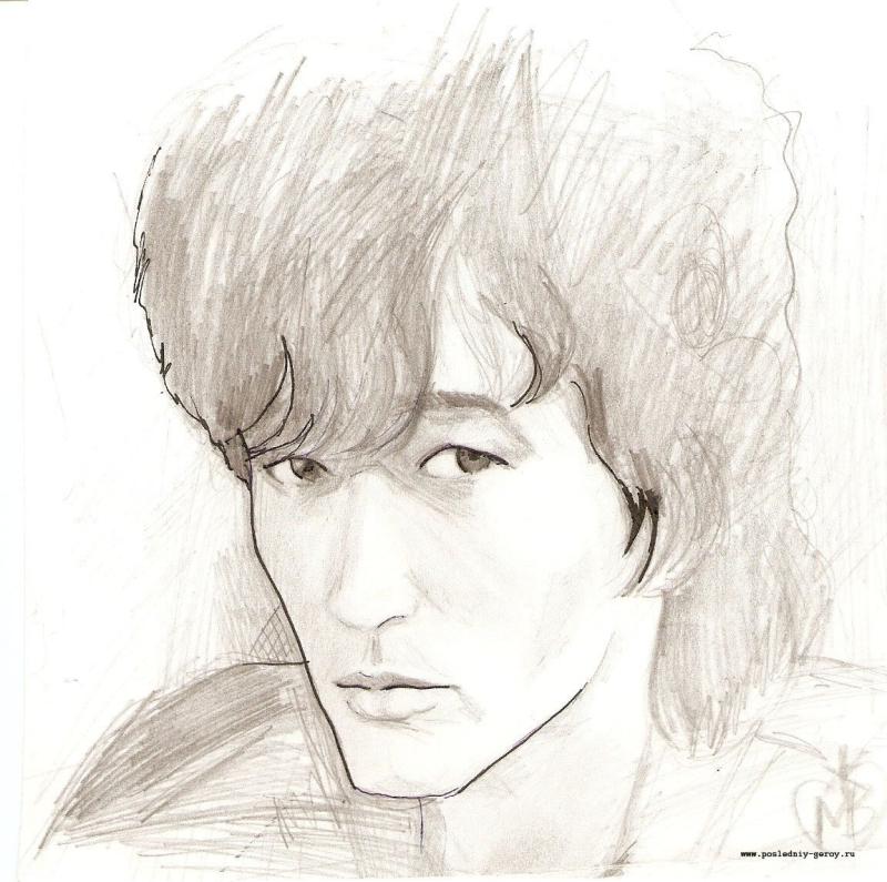 Виктор Цой рисунок