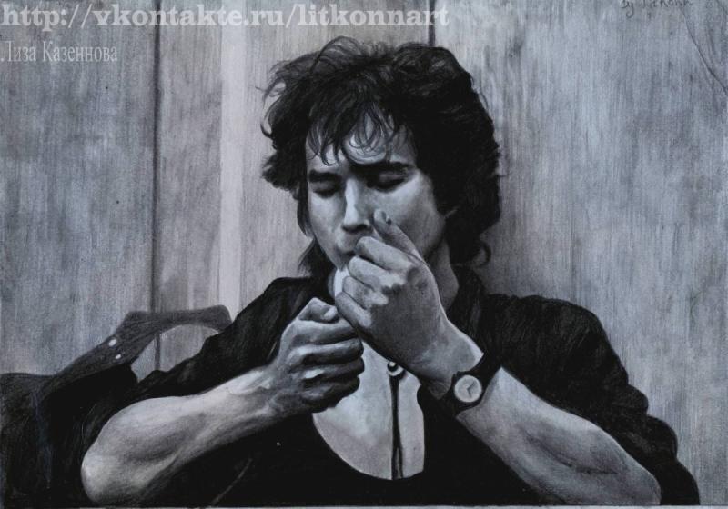 Виктор Цой с сигаретой