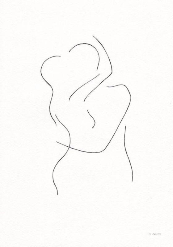 Контур женского лица