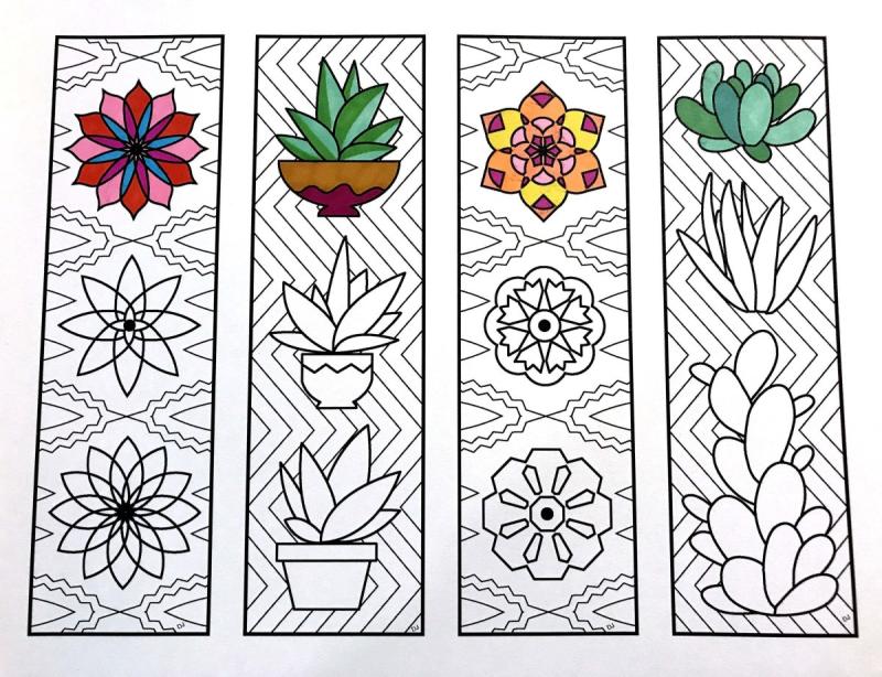 Закладки раскраски