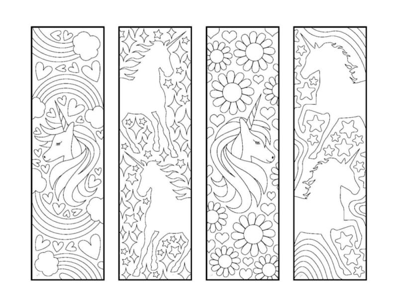 Раскраски закладки для книг