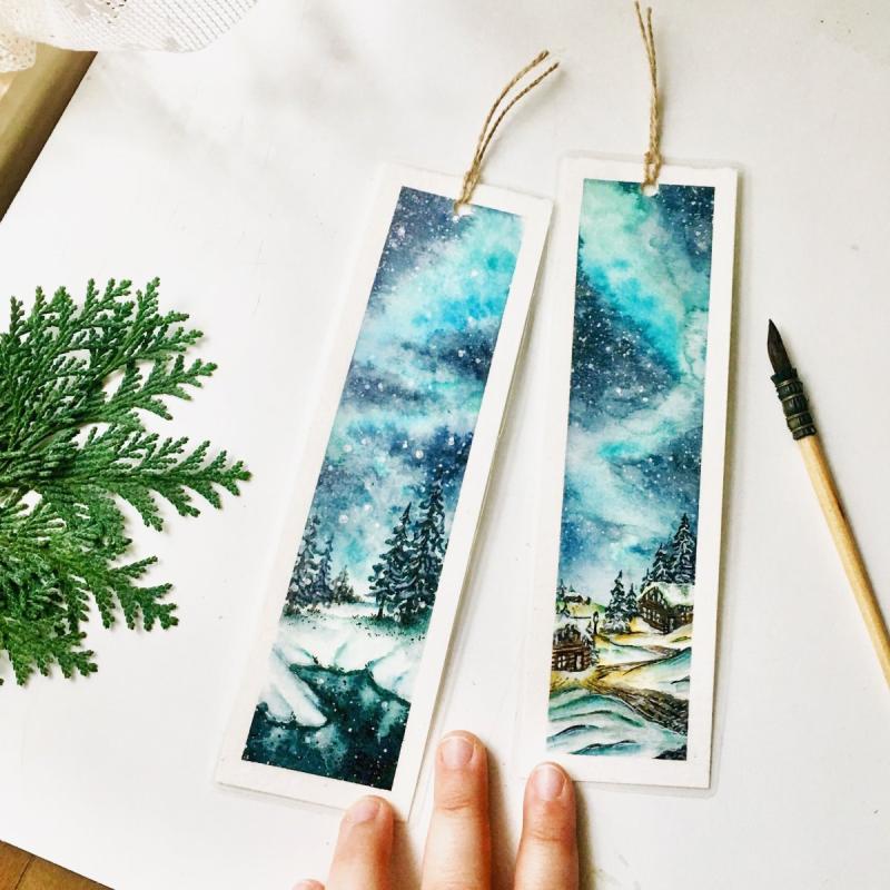 Закладки акварелью