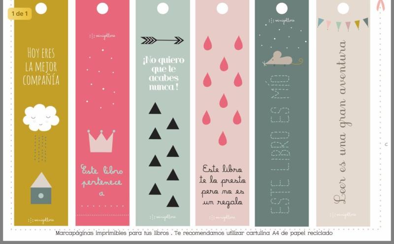 Стильные закладки для книг для печати