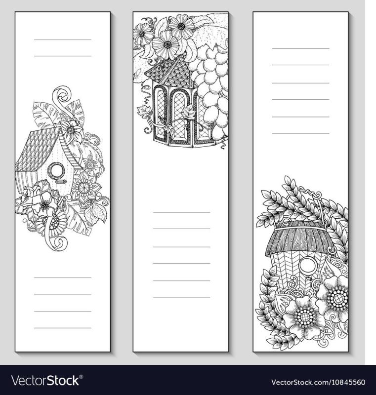 Закладки для книг черно белые