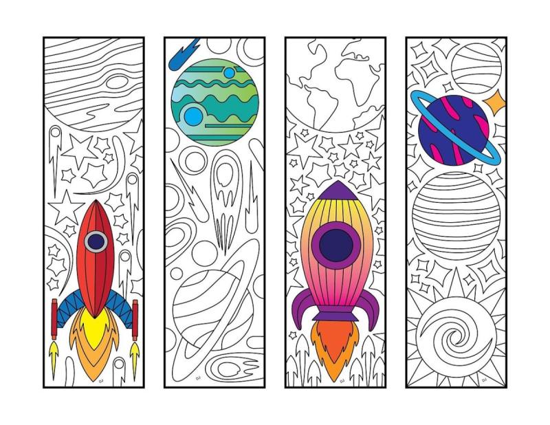 Закладки раскраски для мальчиков