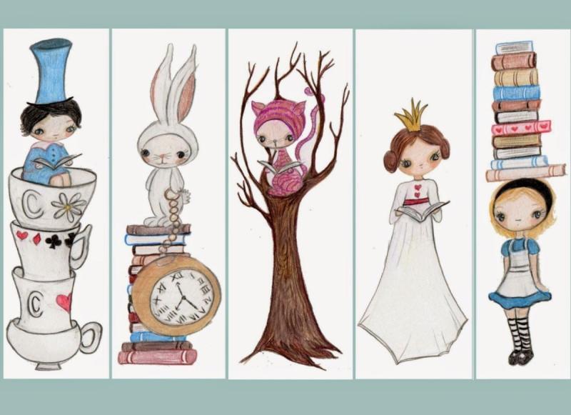 Закладка Алиса в стране чудес