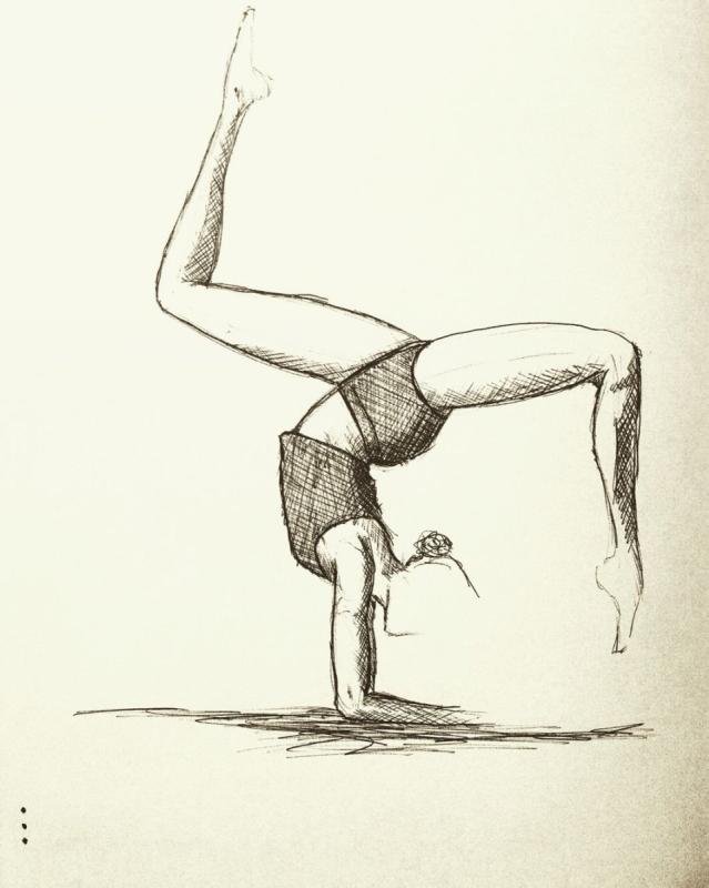 Рисунки гимнасток легкие76