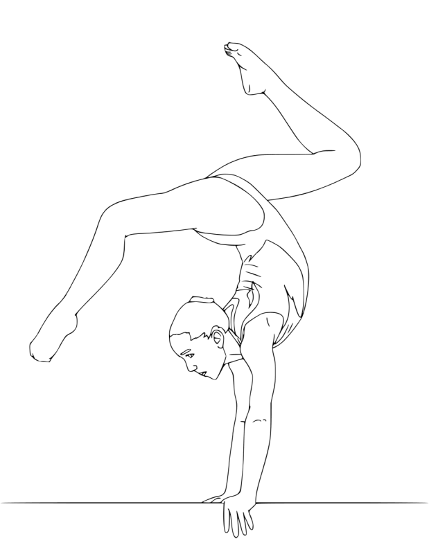 Художественная гимнастика рисунок карандашом