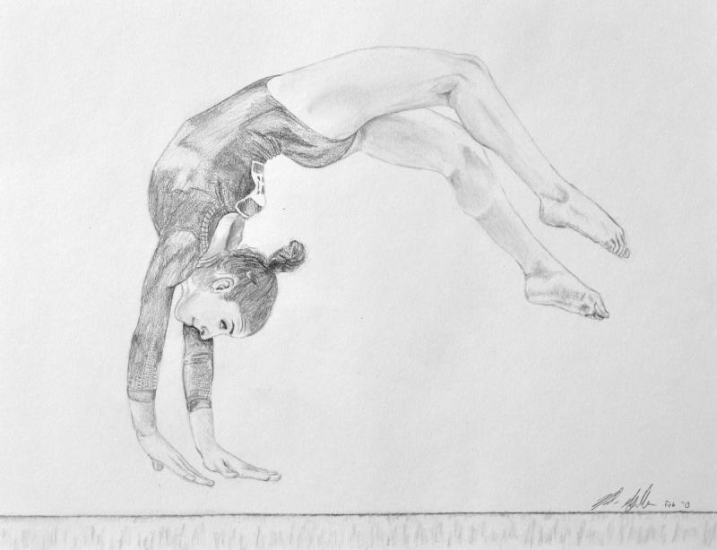 Рисунки гимнасток для срисовки