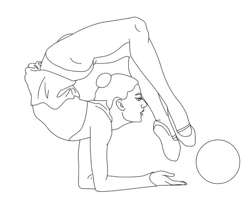 Раскраска гимнастика