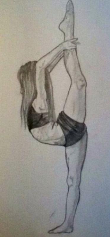 Рисунки гимнасток кандашами