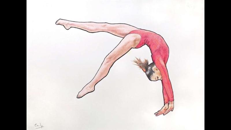 Гимнастка рисунок