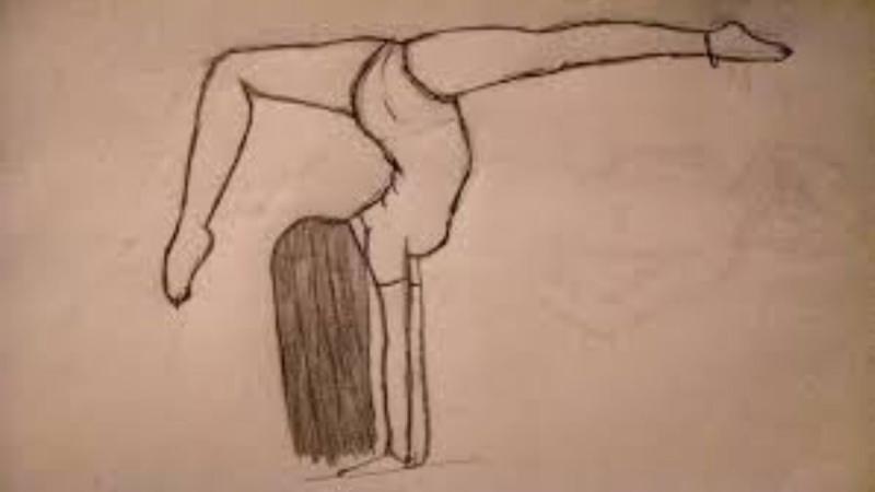 Гимнастка рисунок