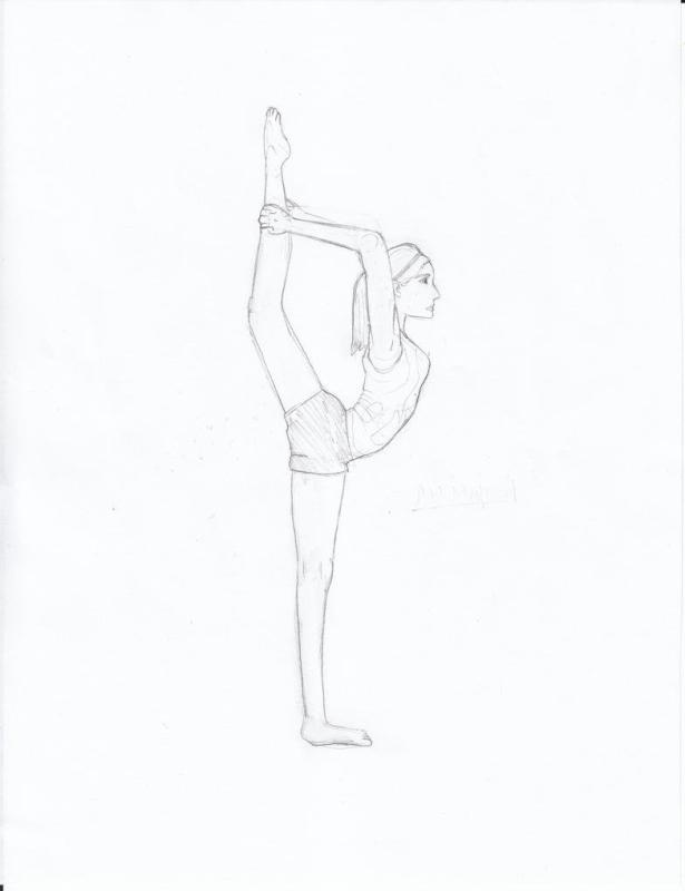 Гимнастка рисунок карандашом для срисовки