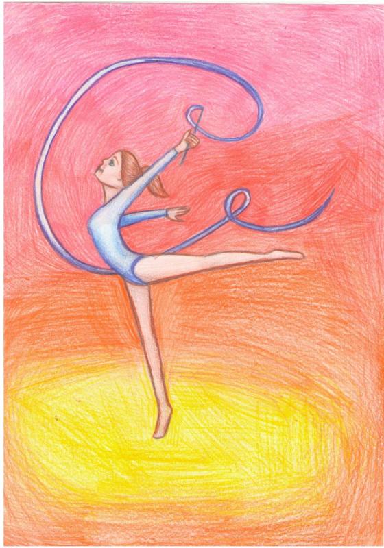 Рисунки гимнасток для срисовки