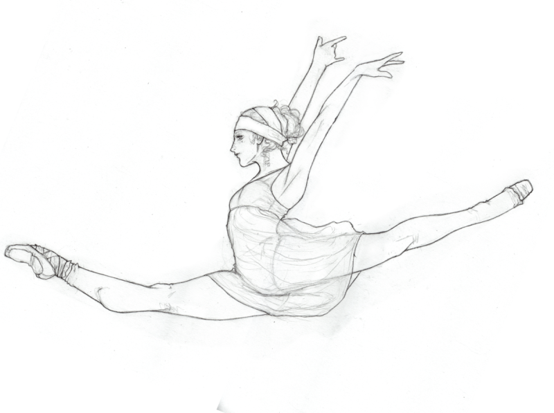Рисунки гимнастки карандашом для начинающих