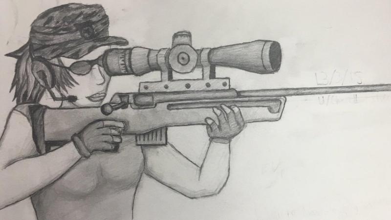 ПАБГ для срисовки карандашом