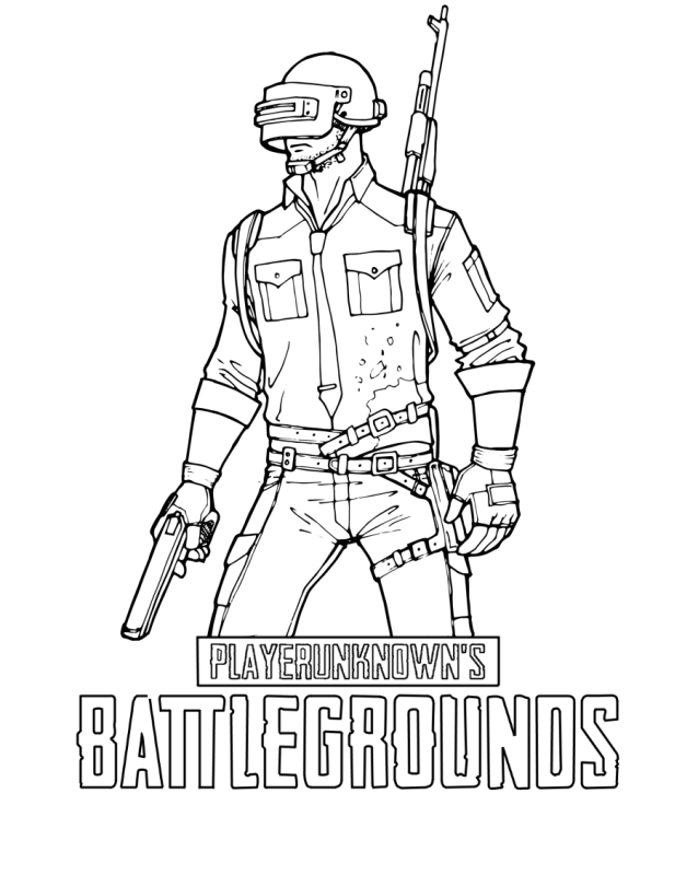 Раскраска из игры ПАБГ