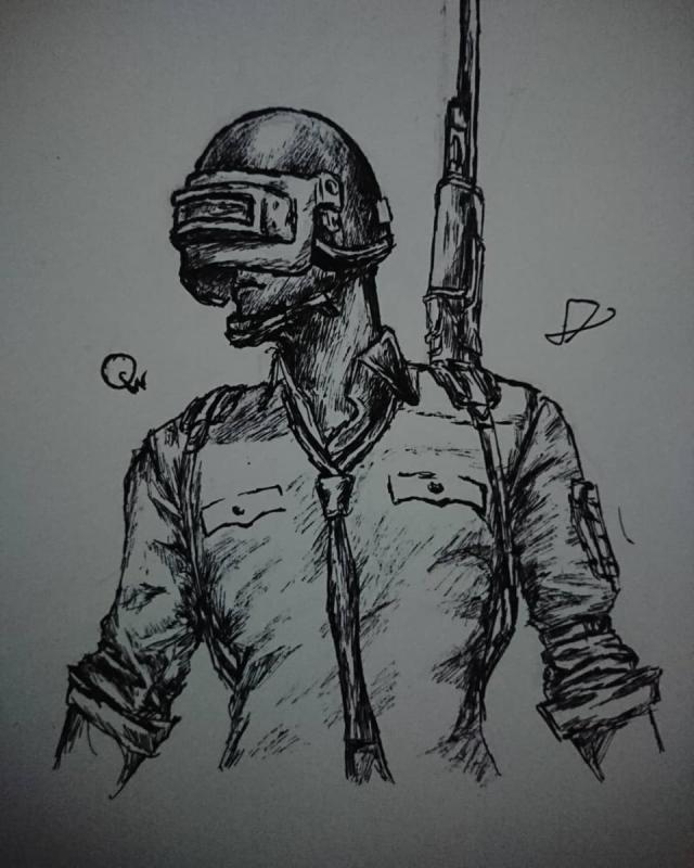 PUBG рисунки карандашом