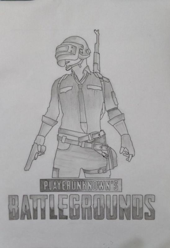 Рисунки ПАБГА карандашом